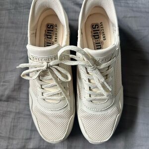 Skechers Women's Cream Slip-In Sneakers